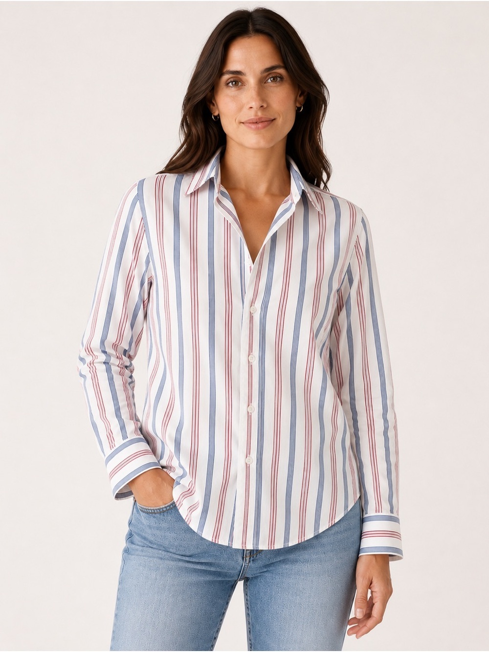 Frank & Eileen | Frank Striped Italian Cotton Button Down Shirt | XS